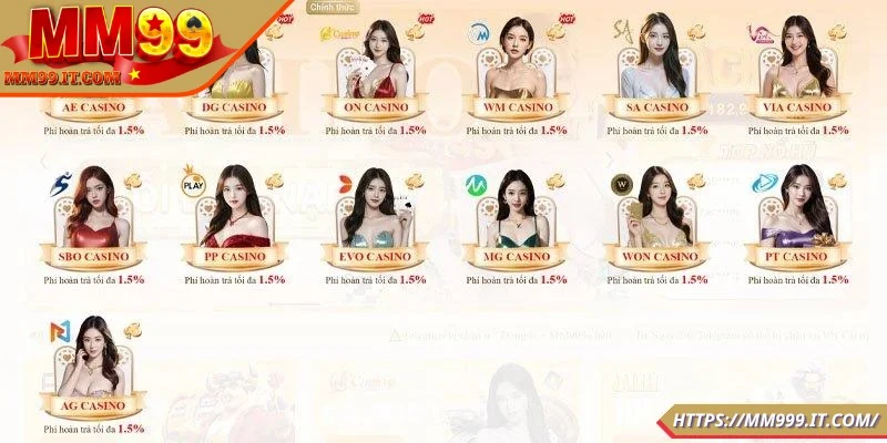 Casino MM99 - Sảnh Game Uy Tín Và Thưởng Tặng Hấp Dẫn